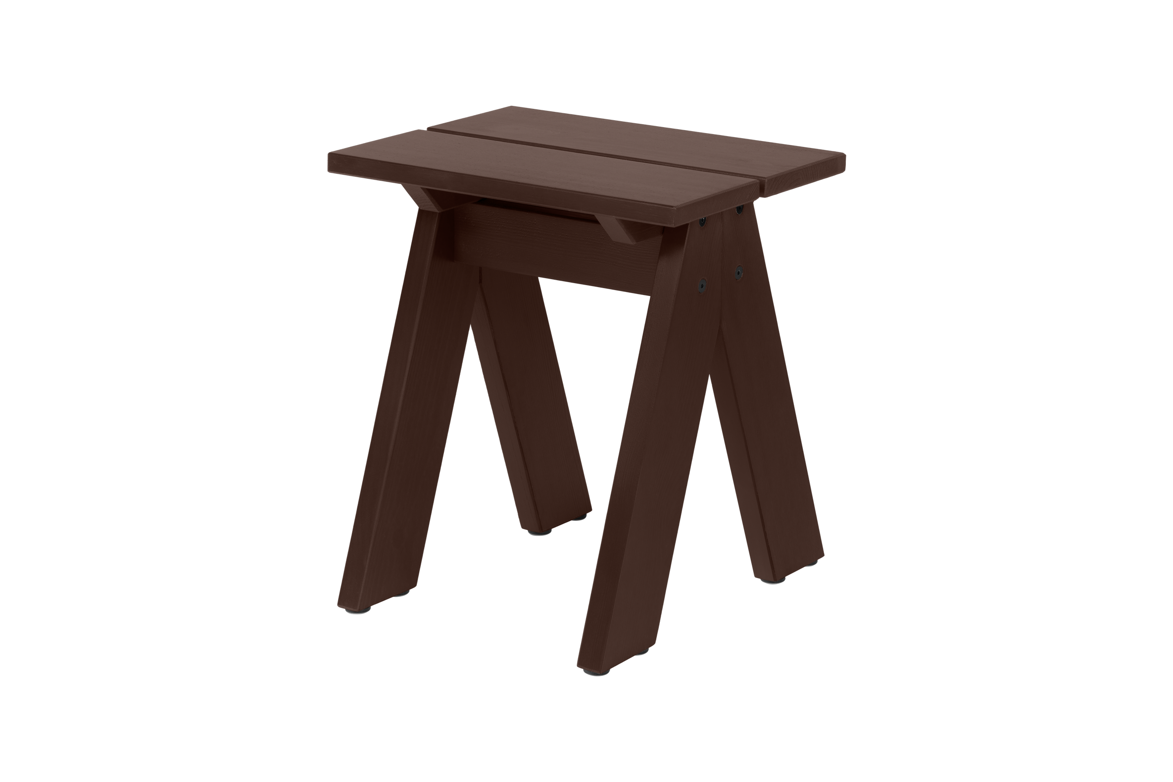 noo.ma Navo Stool - Outdoor kruk van grenenhout, Cocoa Brown, 45 x 42