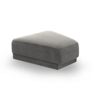 Micadoni Poef Miley flueel, lichtgrijs – 79x88x40cm Micadoni Poef Miley flueel, lichtgrijs – 79x88x40cm
