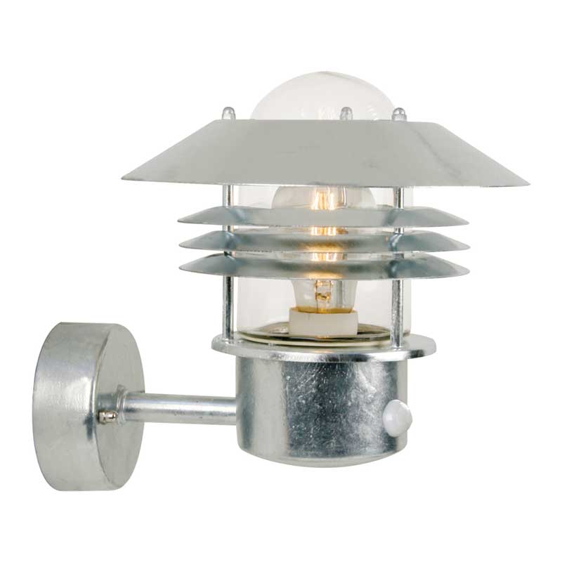 Nordlux Vejers Wandlamp buiten | Sensor | E27 | IP54 | Verzinkt | Seas