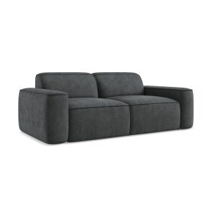 LaMiaSofa 3-zits bank Melissa – chenille stof – donkergrijs – 204x102x
