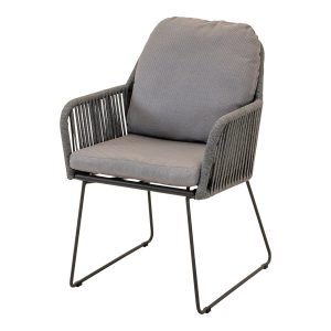 Lesli Living bistrostoel Riff – grijs – 58x66x88cm – set van 2 Lesli Living bistrostoel Riff – grijs – 58x66x88cm – set van 2