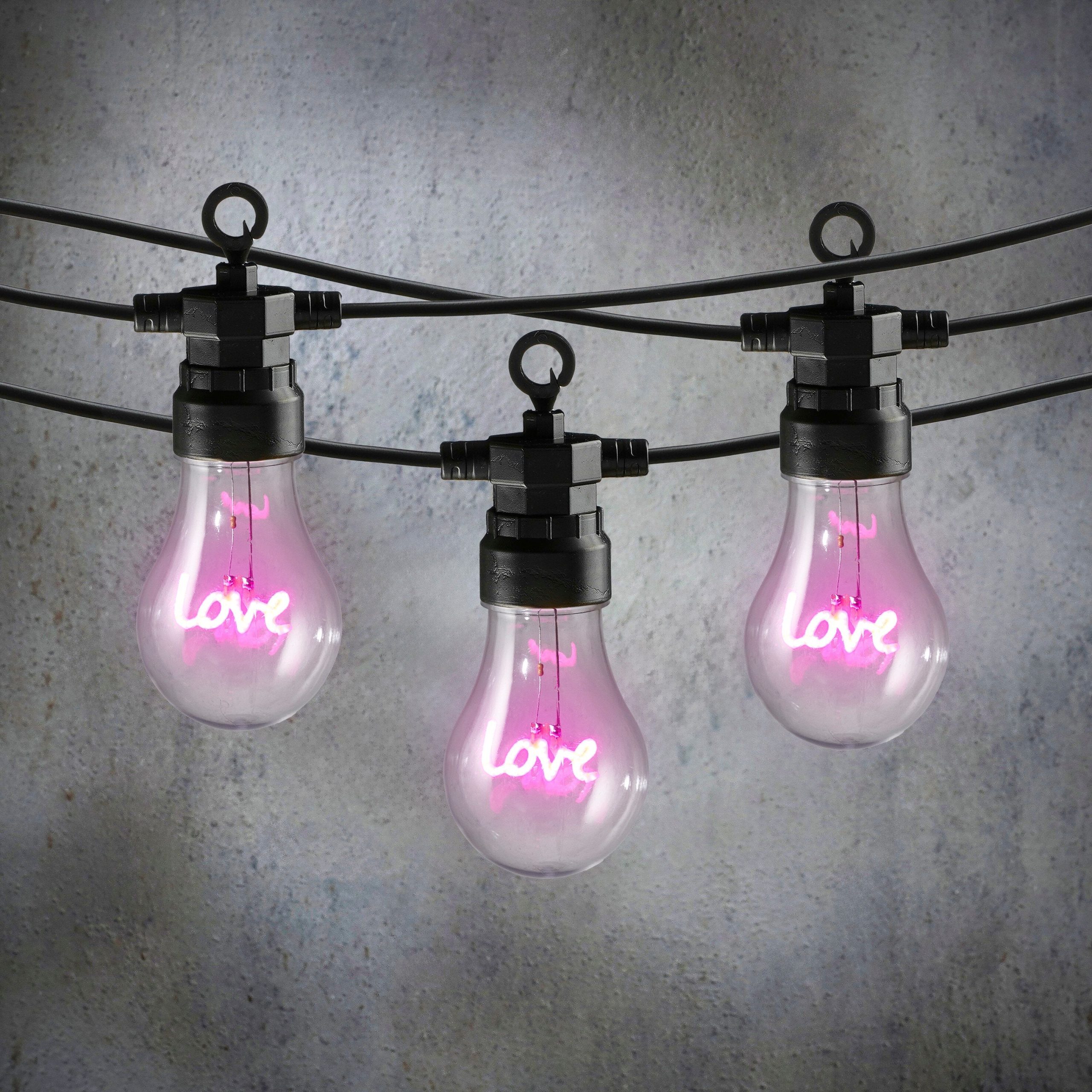 Luca Lighting Love LED Lichtsnoer Buiten - L450 cm - Roze