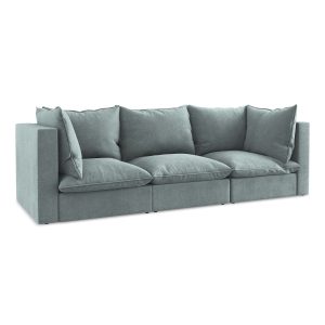 LaMiaSofa 3-zits bank Ravenna – textuurstof – jeans – 255x90x77