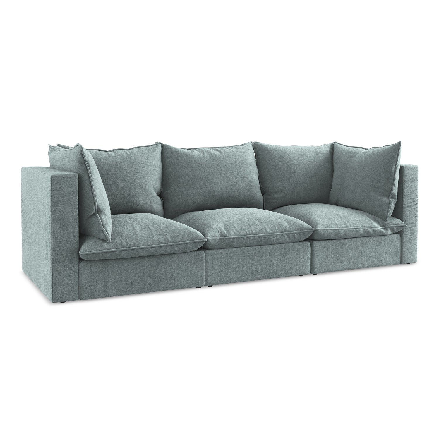 LaMiaSofa 3-zits bank Ravenna - textuurstof - jeans - 255x90x77