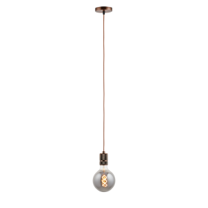 Lighto | Pendel Koper | Inclusief Lichtbron Rookglas | Classic | 1.5m Lighto | Pendel Koper | Inclusief Lichtbron Rookglas | Classic | 1.5m