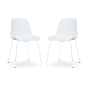 Nolon Nora-Pip Eetkamerstoelen Set van 2 – Wit – Wit Onderstel Nolon Nora-Pip Eetkamerstoelen Set van 2 – Wit – Wit Onderstel