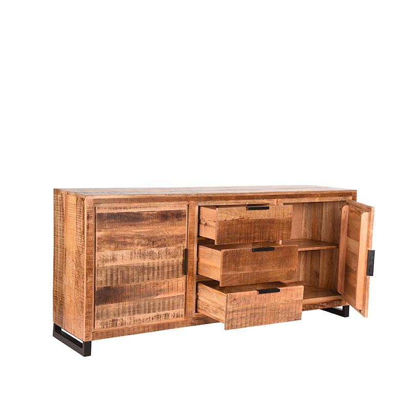 LABEL51 Dressoir Glasgow - Naturel Mangohout - 190x45x85cm