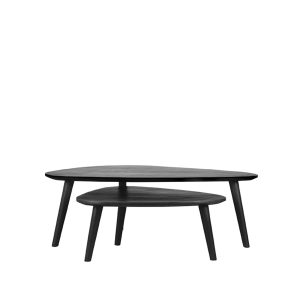 LABEL51 Salontafel Rock – Zwart Mangohout – Set Van 2 – 64x64x40cm LABEL51 Salontafel Rock – Zwart Mangohout – Set Van 2 – 64x64x40cm