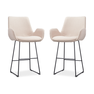 Nolon Nino-Eef Barkrukken Set van 2 – Beige – Zwart – 65 cm Nolon Nino-Eef Barkrukken Set van 2 – Beige – Zwart – 65 cm
