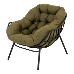 Lesli Living bistrostoel Cozy – groen – 97x101x93cm