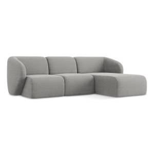 LaMiaSofa hoekbank rechts Cervo – bouclé – lichtgrijs – 248x166x104 LaMiaSofa hoekbank rechts Cervo – bouclé – lichtgrijs – 248x166x104