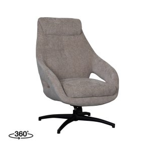LABEL51 Draaifauteuil Maxwell – Beige/Zwart – 75x84x108cm LABEL51 Draaifauteuil Maxwell – Beige/Zwart – 75x84x108cm