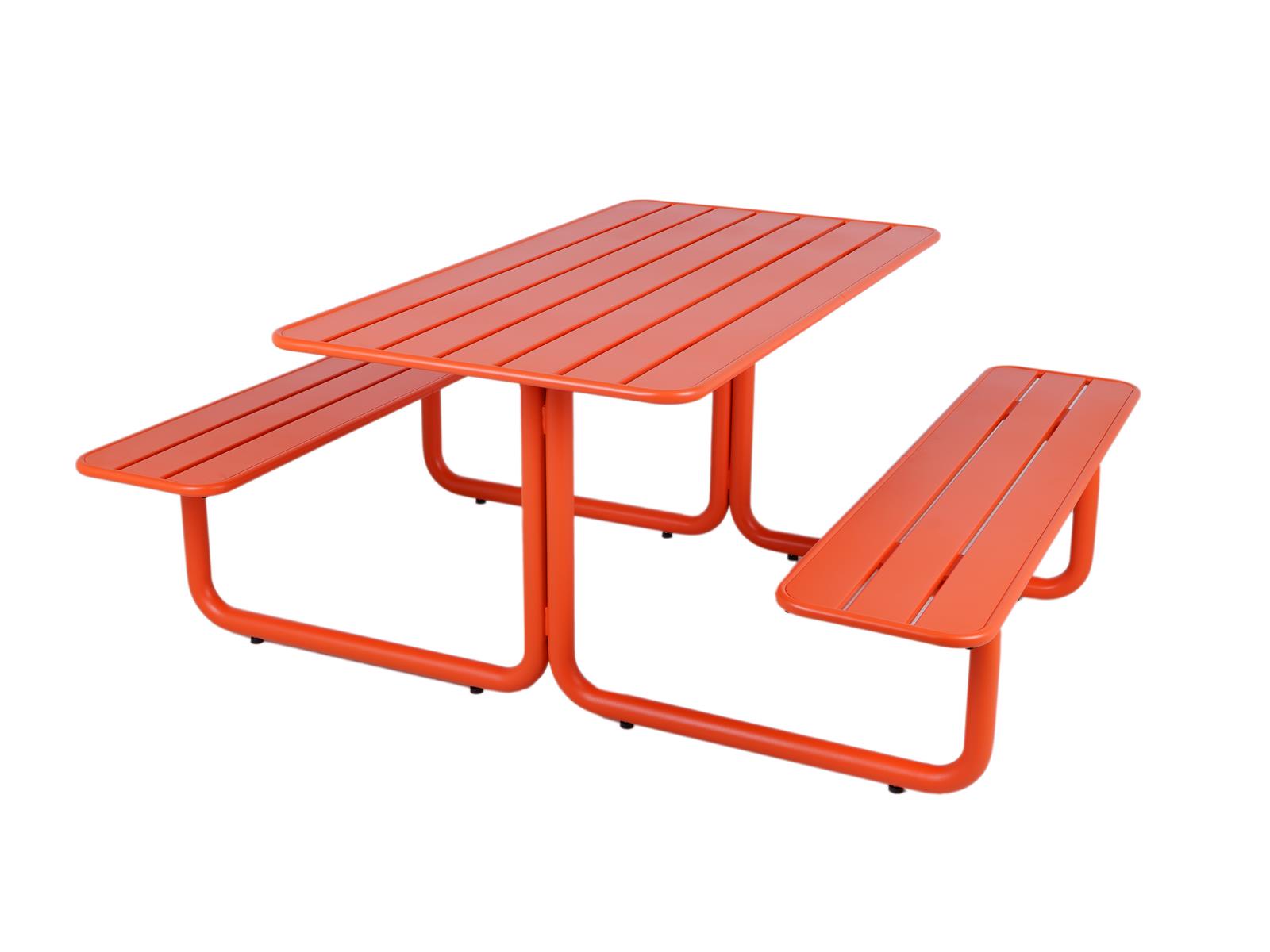 MaximaVida metalen picknicktafel Max oranje - 150 cm