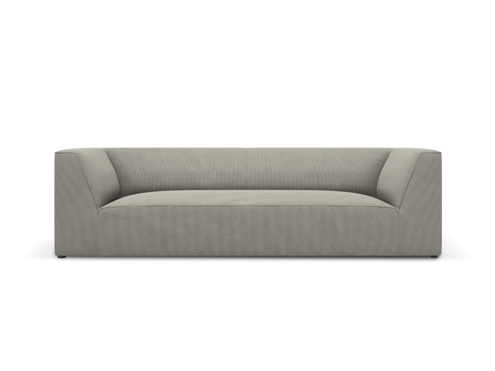 Micadoni Bank Ruby 3-zits, ribfluwelen, lichtgrijs - 93x232x69cm