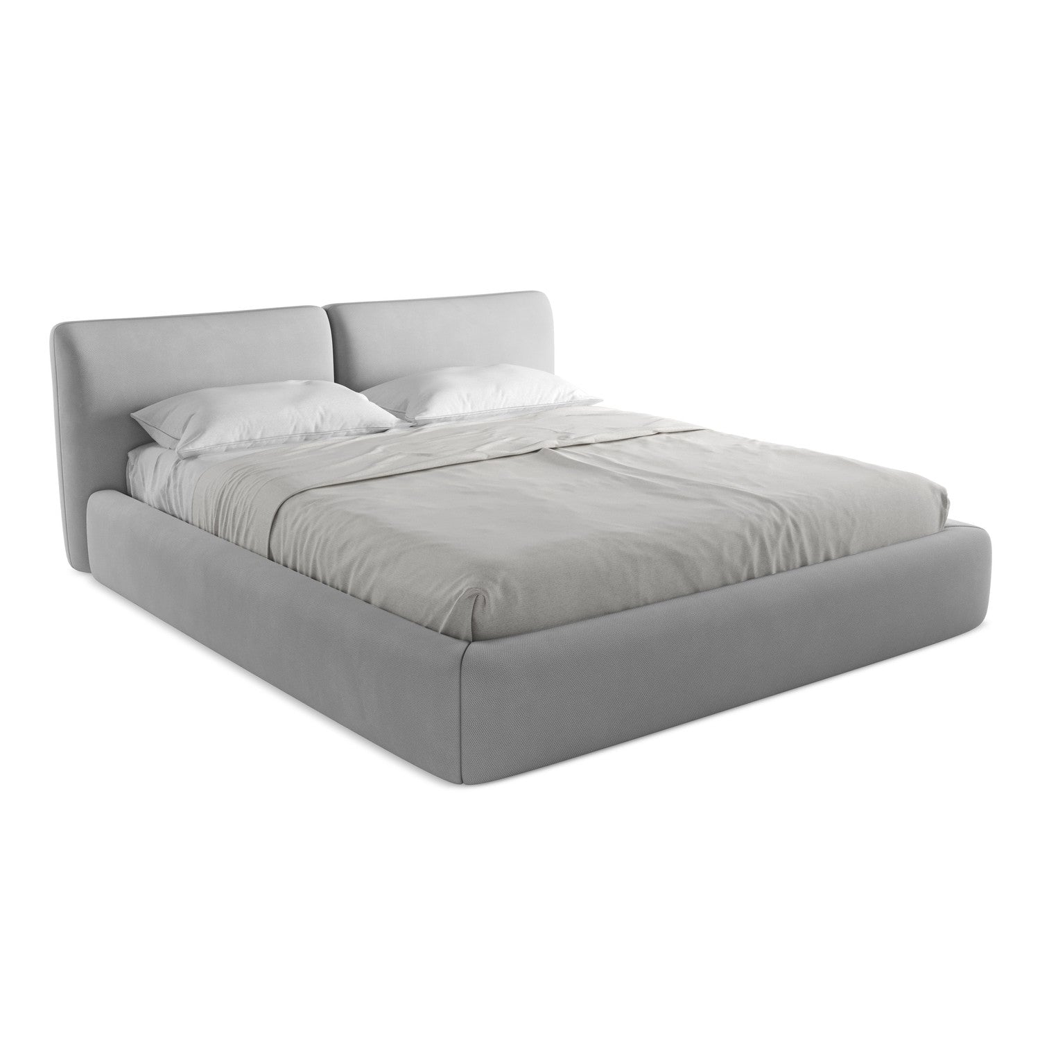 LaMiaSofa Bed met opbergruimte Milano - chenille stof - lichtgrijs - 2