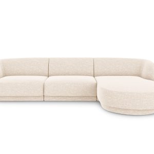 Micadoni rechter hoekbank Miley 4-zits, structurele stof ivoor – 156×2 Micadoni rechter hoekbank Miley 4-zits, structurele stof ivoor – 156×2