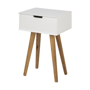 Lisomme Fabienne Houten Nachtkaste met Lade – Wit Lisomme Fabienne Houten Nachtkaste met Lade – Wit