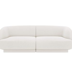 Micadoni Bank Miley 2-zits, boucle wit – 90x180x70cm Micadoni Bank Miley 2-zits, boucle wit – 90x180x70cm