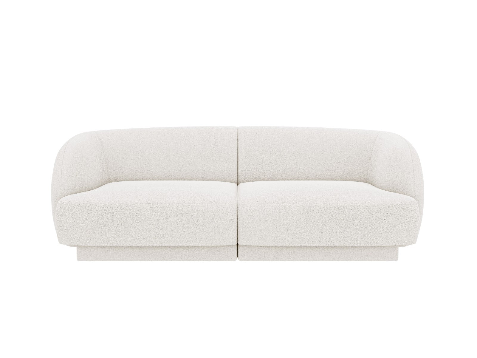 Micadoni Bank Miley 2-zits, boucle wit - 90x180x70cm