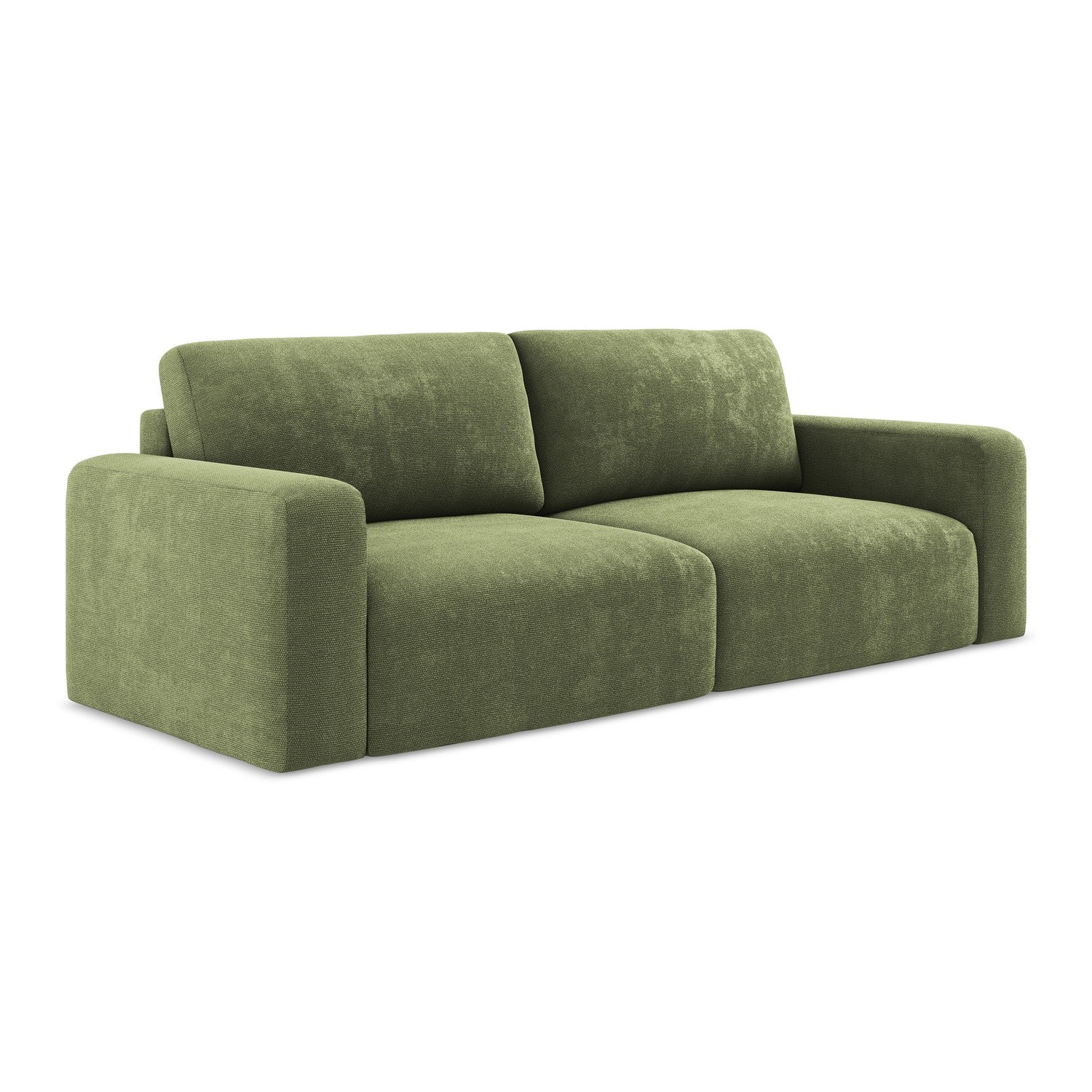 LaMiaSofa 3-zits slaapbank Ostia - chenille stof - groente - 244x102x7