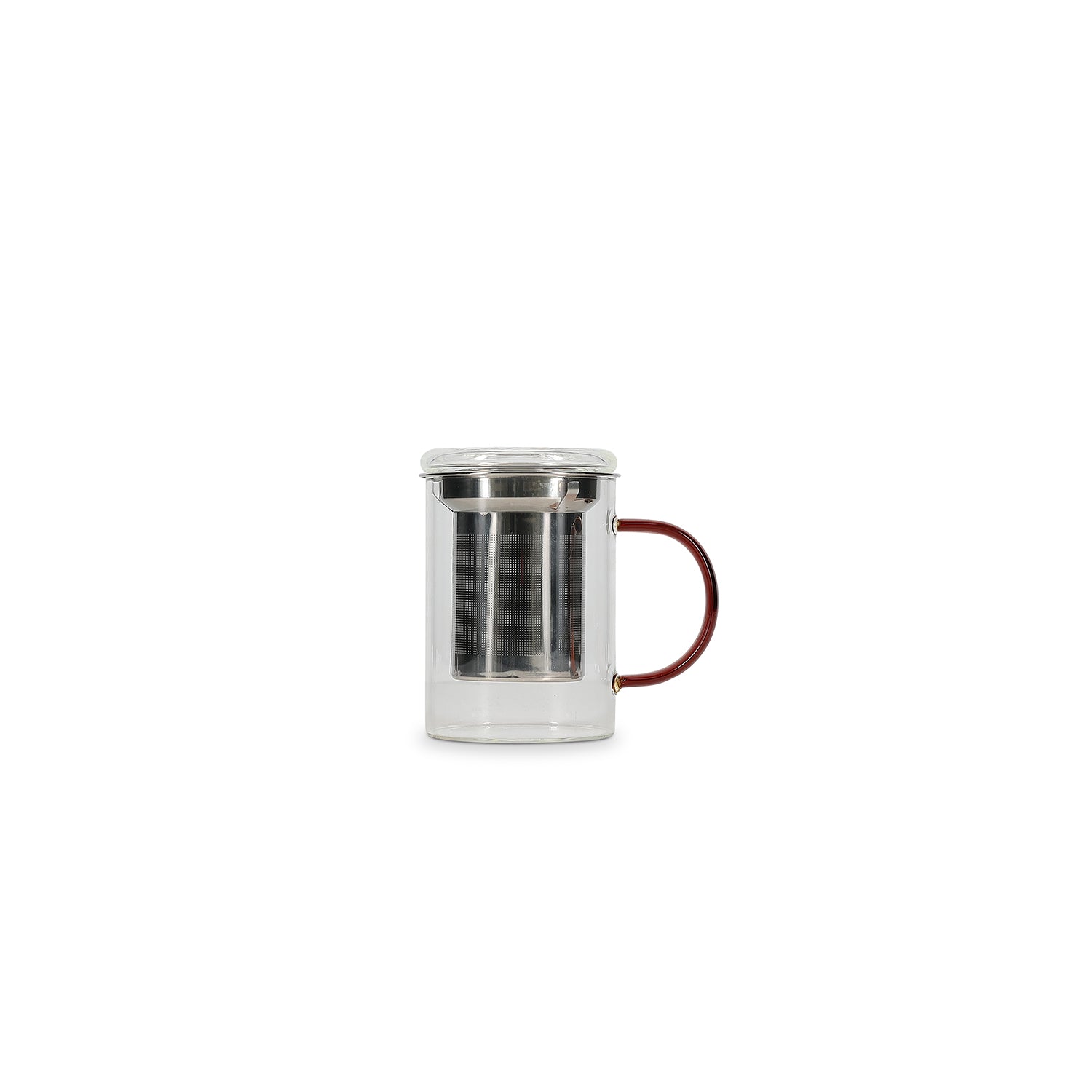 Ona - Theebeker 43cl met filter en deksel amber Liv