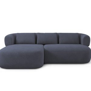 Micadoni linker hoekbank Jenny 5-zits, boucle donkerblauw – 145x200x73 Micadoni linker hoekbank Jenny 5-zits, boucle donkerblauw – 145x200x73