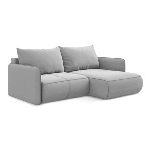 LaMiaSofa hoekbank rechts Palermo – velours – grijs – 207x148x86 LaMiaSofa hoekbank rechts Palermo – velours – grijs – 207x148x86