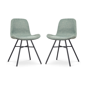 Nolon Noa-Fé Eetkamerstoelen Set van 2 – Zacht Groen – Witte Poten Nolon Noa-Fé Eetkamerstoelen Set van 2 – Zacht Groen – Witte Poten
