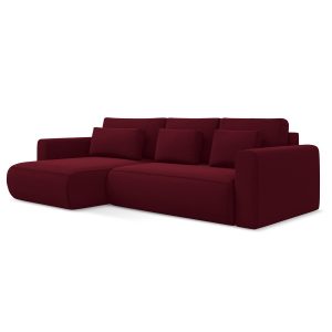 LaMiaSofa hoekbank links Perugia – velours – bourgondië – 278x149x82 LaMiaSofa hoekbank links Perugia – velours – bourgondië – 278x149x82