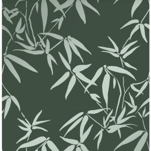 Origin Wallcoverings behang bamboe bladeren donkergroen – 53 cm x 10.0 Origin Wallcoverings behang bamboe bladeren donkergroen – 53 cm x 10.0