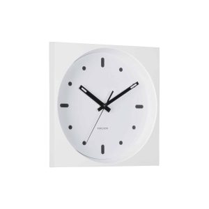 Karlsson wandklok Incesante Square – wit – 25x25x25cm – Paddenstoellam