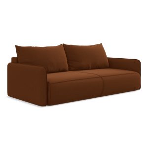 LaMiaSofa 3-zits slaapbank Palermo – velours – terracotta – 216x105x86 LaMiaSofa 3-zits slaapbank Palermo – velours – terracotta – 216x105x86
