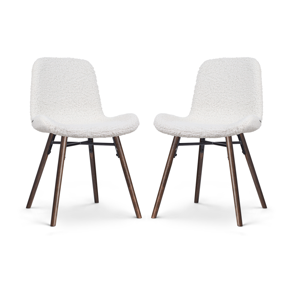 Nolon Nena-Fé Eetkamerstoelen Set van 2 - Teddy - Walnoot