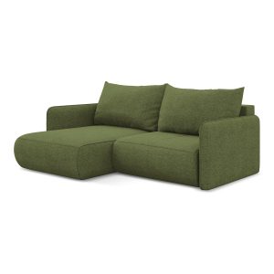 LaMiaSofa hoekbank links Palermo – chenille stof – flessengroen – 207x LaMiaSofa hoekbank links Palermo – chenille stof – flessengroen – 207x