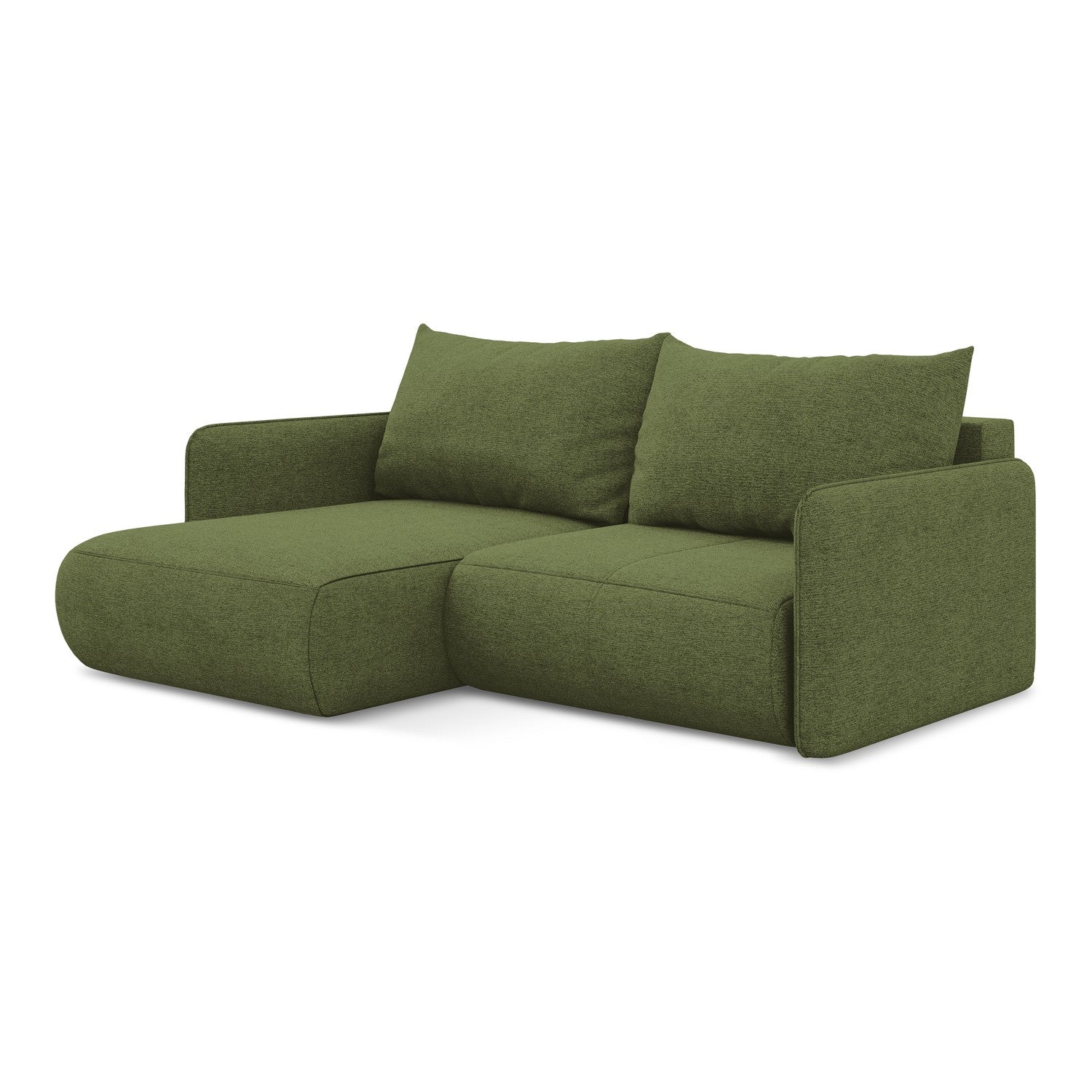 LaMiaSofa hoekbank links Palermo - chenille stof - flessengroen - 207x
