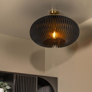 Lucide plafonnière ARMONI – 1xE27 – Zwart Lucide plafonnière ARMONI – 1xE27 – Zwart