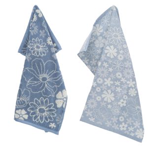 Luxe Keukendoek en Theedoek Flowerbed Grijsblauw – Bunzlau Castle – 10