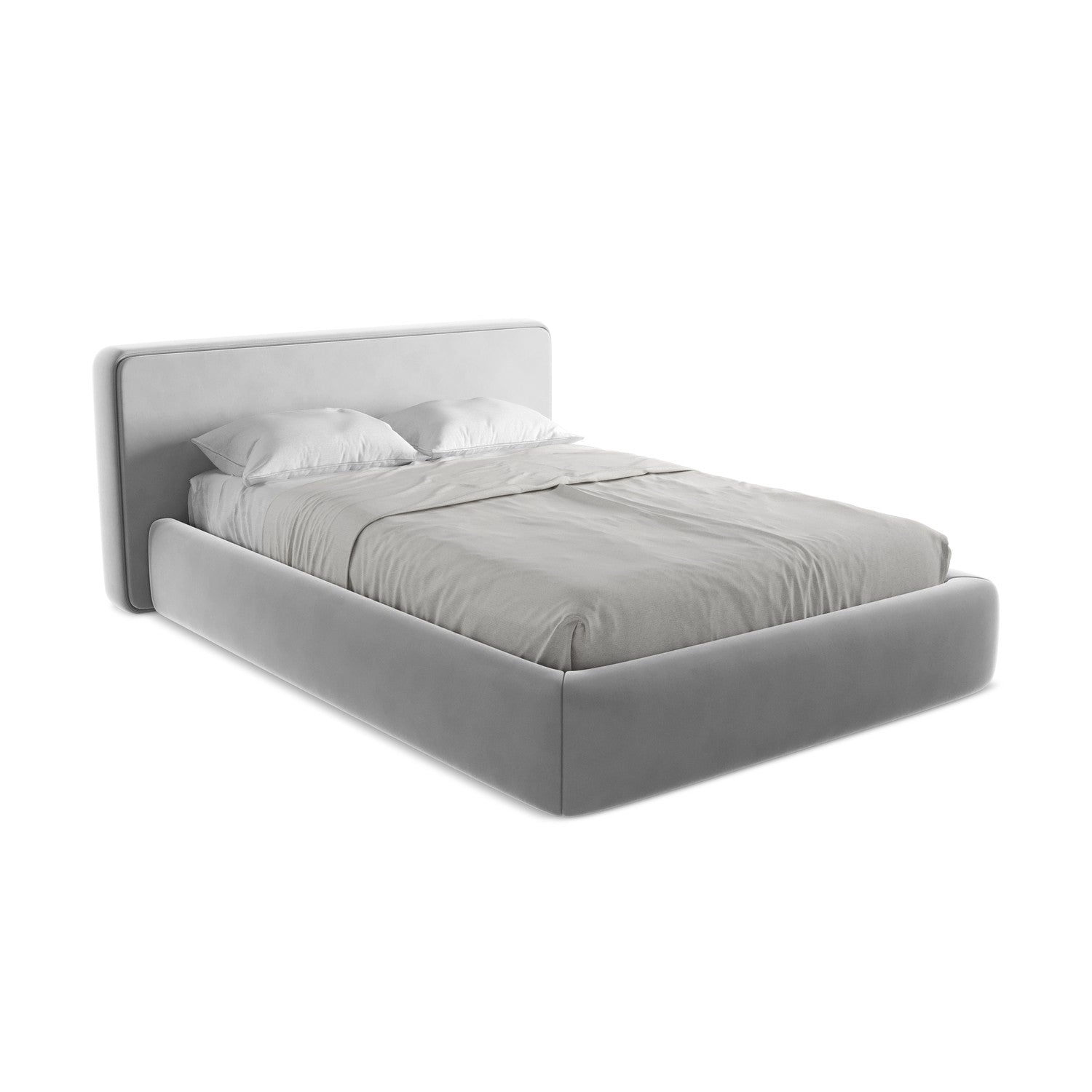 LaMiaSofa Bed met opbergruimte Firenze - velours - grijs - 180x225x82