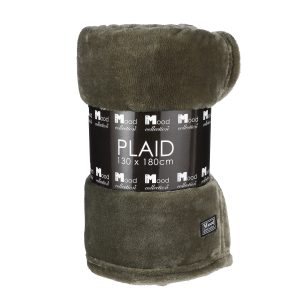 Mica Decorations Famke Fleece Plaid – L180 x B130 cm – Donkergroen Mica Decorations Famke Fleece Plaid – L180 x B130 cm – Donkergroen