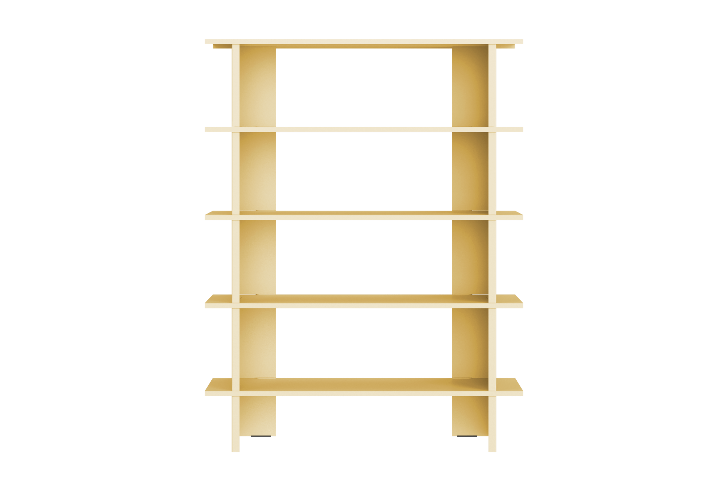 noo.ma Hes Boekenkast 5-planken - Butter Yellow, 120 x 37 x 156 cm