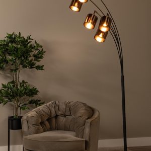 Lucide vloerlamp RANKOS – 5xE14 – Zwart Lucide vloerlamp RANKOS – 5xE14 – Zwart