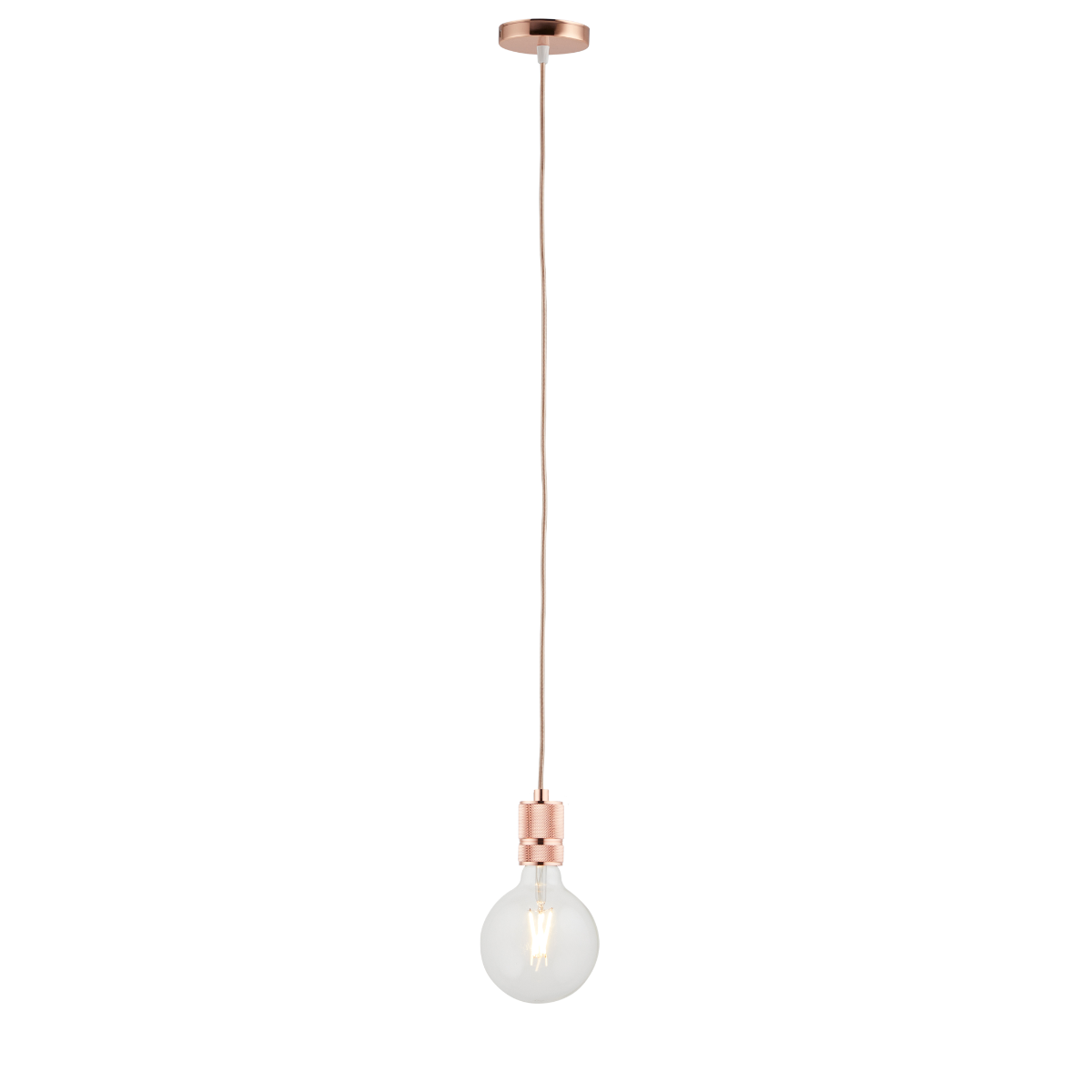 Lighto | Pendel Rosé Goud | Inclusief Lichtbron Helder | Classic | 1.5