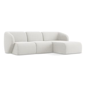 LaMiaSofa hoekbank rechts Cervo – bouclé – wit – 248x166x96 LaMiaSofa hoekbank rechts Cervo – bouclé – wit – 248x166x96