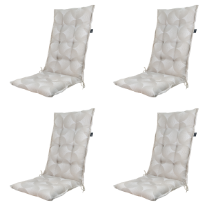 Madison tuinstoelkussen hoge rug Napels – taupe – 123x50x5cm – set van Madison tuinstoelkussen hoge rug Napels – taupe – 123x50x5cm – set van