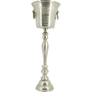 Lesli Living wijnkoeler Brush – zilver – 28x28x80cm Lesli Living wijnkoeler Brush – zilver – 28x28x80cm