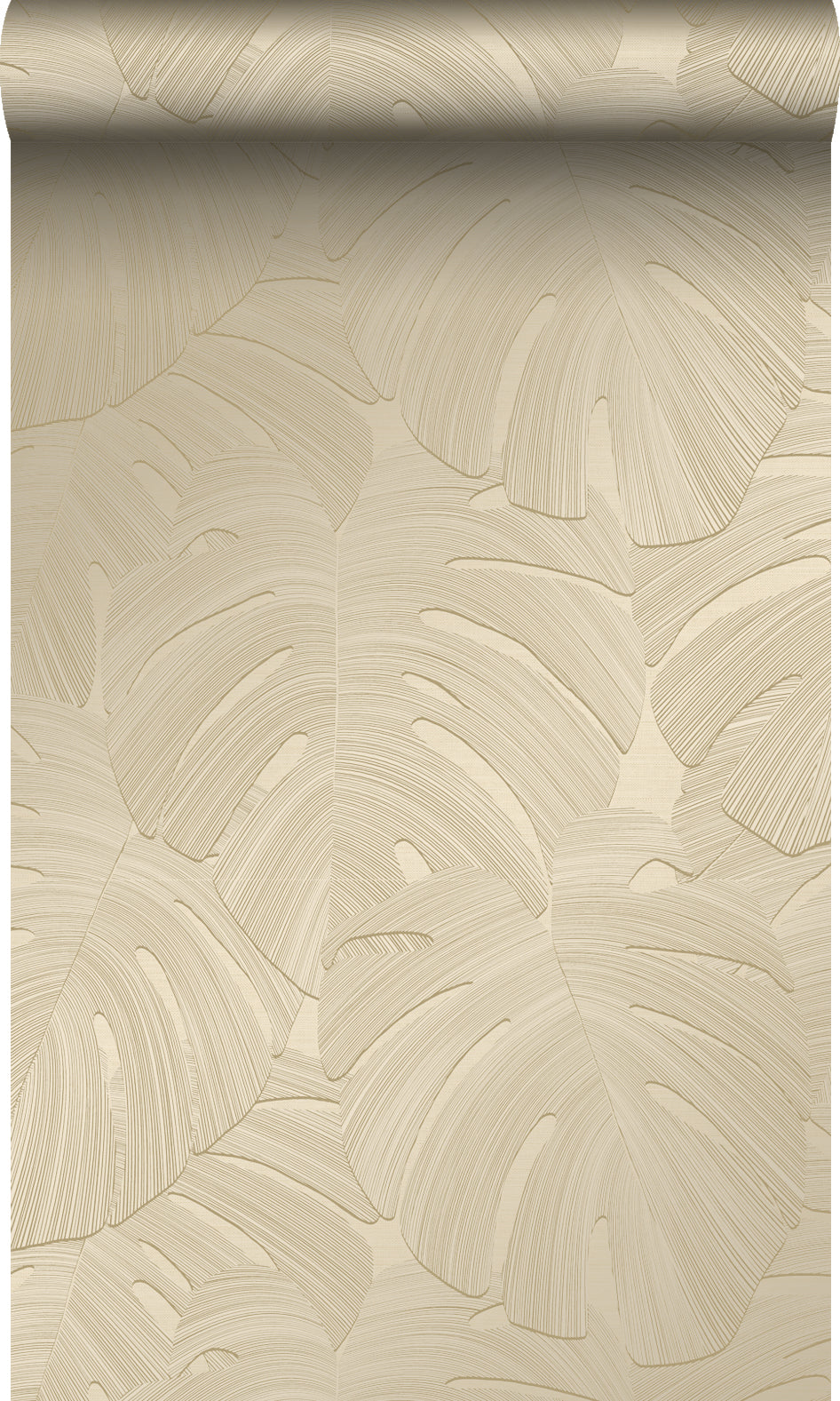 Origin Wallcoverings behang tropische bladeren taupe - 53 cm x 10.05 m
