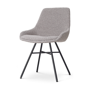 Nolon Noa-Isa Eetkamerstoel Bouclé Taupe – Stof – Zwart Onderstel Nolon Noa-Isa Eetkamerstoel Bouclé Taupe – Stof – Zwart Onderstel