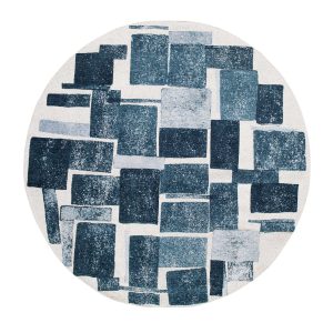 Louis De Poortere vloerkleed Ice Blue – blauw – 240x240cm