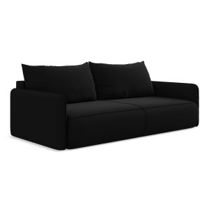 LaMiaSofa 3-zits slaapbank Palermo – velours – zwart – 216x105x86 LaMiaSofa 3-zits slaapbank Palermo – velours – zwart – 216x105x86