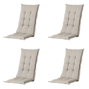 Madison tuinstoelkussen hoge rug Panama – beige – 123x50x5cm – set van Madison tuinstoelkussen hoge rug Panama – beige – 123x50x5cm – set van